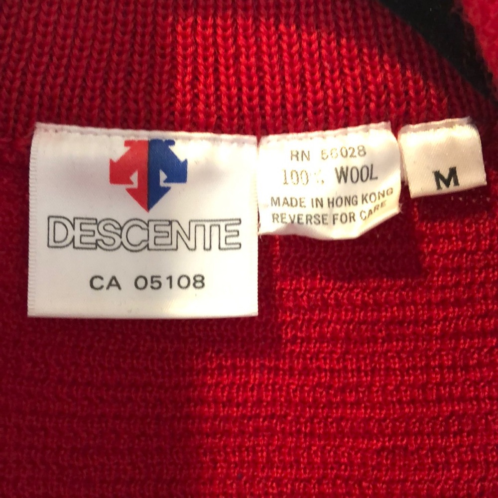 VTG Wool Retro Sweater Descente 1/4 zip - Picture 6 of 6